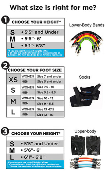 WearBands Full-body Base System (3 Lower-body Levels, 2 Upper-body Levels)