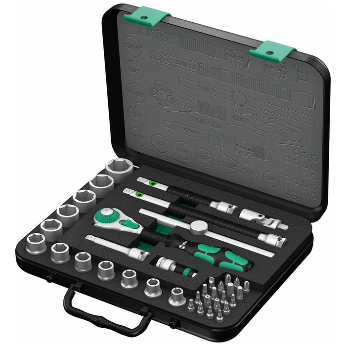 Wera Sae 3/8” Drive Speed Ratchet Set (38-piece Set)