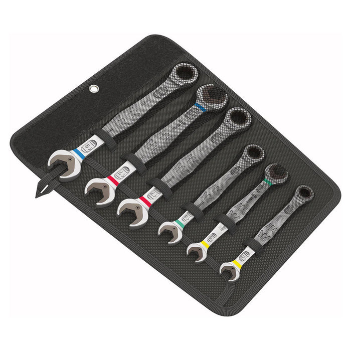 Wera Ratcheting Combination / Double Open-ended Metric Wrenches (6 Piece Set)