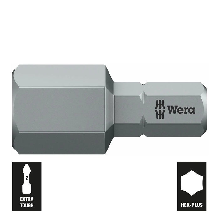 Wera Series 1 840/1 Z Sheet Metal Bit Hexagon 10mm Head X 1/4in Drive