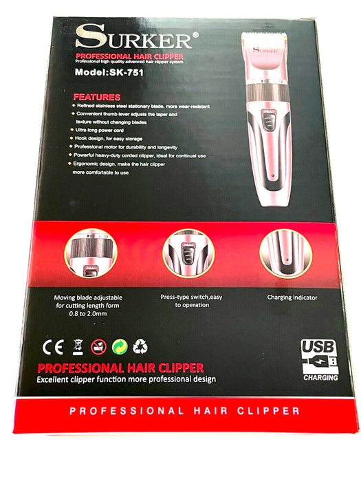 Professional Rechargeable Hair Clipper Adjustable Blades Excellent High Duty