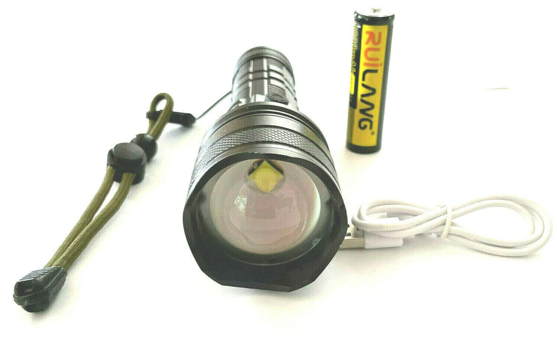 Super Bright 8400 Lumens Led Flashlight With Rechargeable Ba