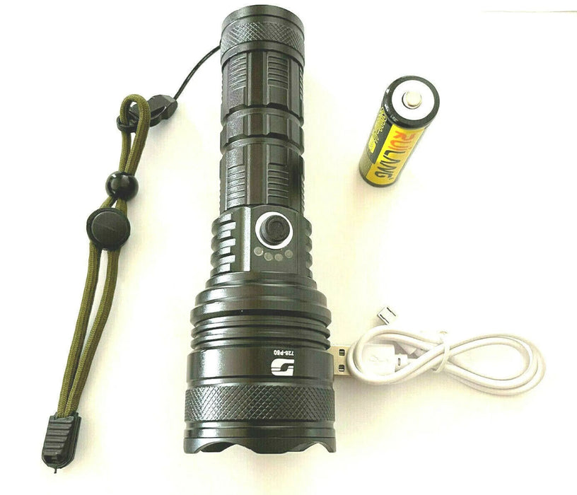 Super Bright 8400 Lumens Led Flashlight With Rechargeable Ba