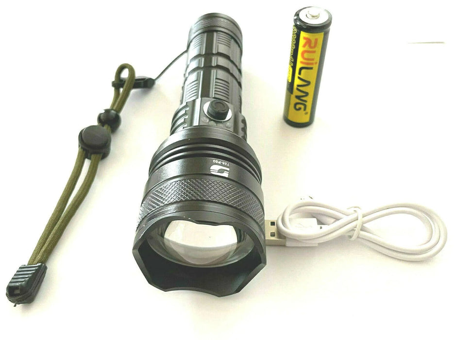 Super Bright 8400 Lumens Led Flashlight With Rechargeable Ba