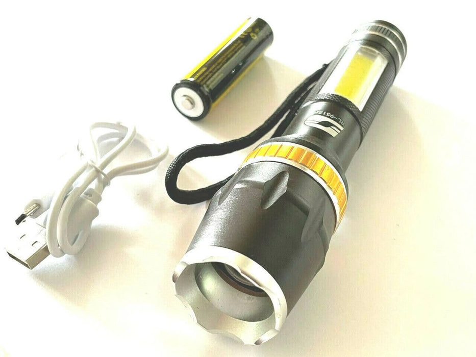 Led Strong Flashlight Multi Function Rechargeable Battery 800-100 Lumens