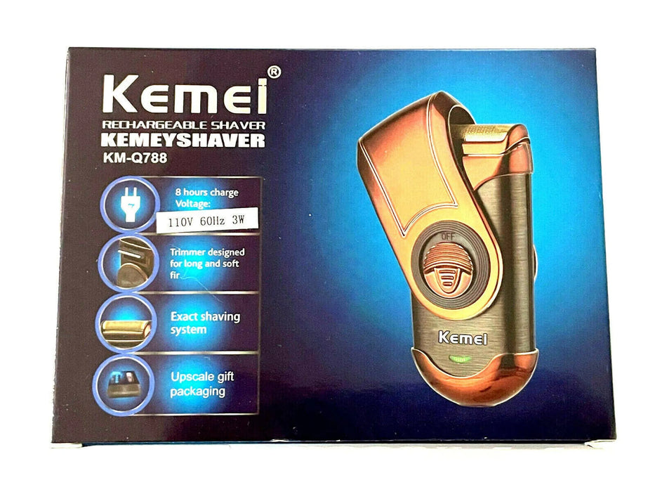 Kemei Men's Electric Beard Trimmer Shaver Portable Rechargeable Cordless Electric