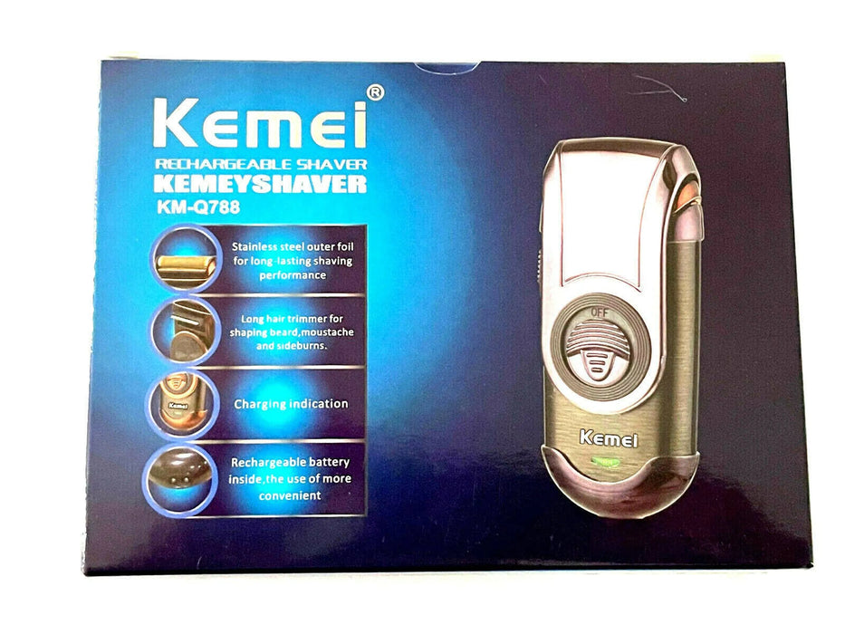 Kemei Men's Electric Beard Trimmer Shaver Portable Rechargeable Cordless Electric