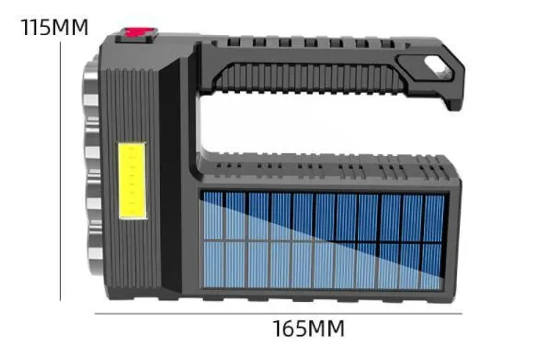 Solar Rechargeable Usb Flashlight Led