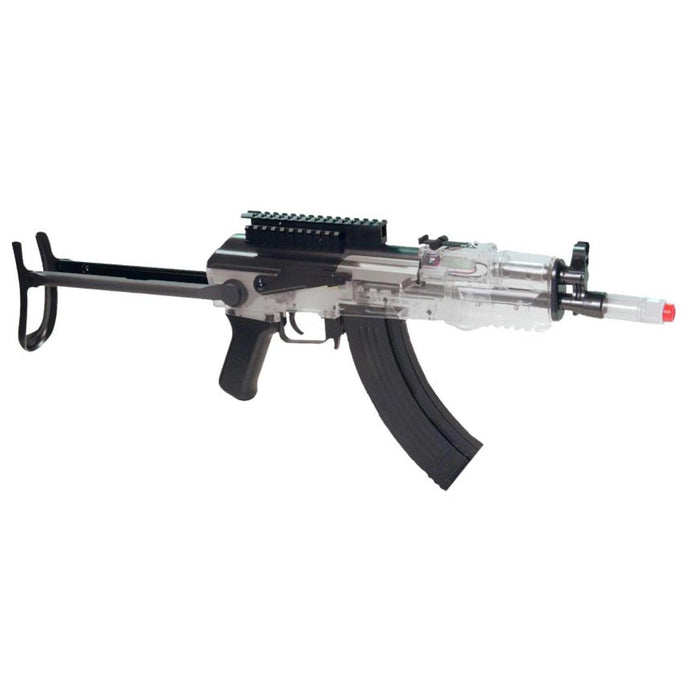 Game Face 76 Electric Full Or Semi-auto Tactical Ak Style Airsoft Carbine (clear)