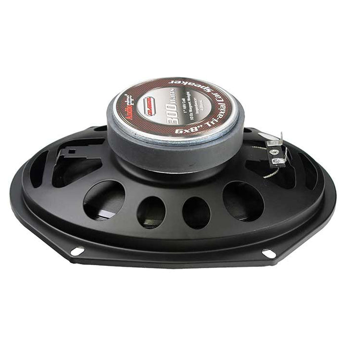 Audiopipe Redline Speaker 6x8" 3-way (pair) 300 W; Pp Electroplate Cone