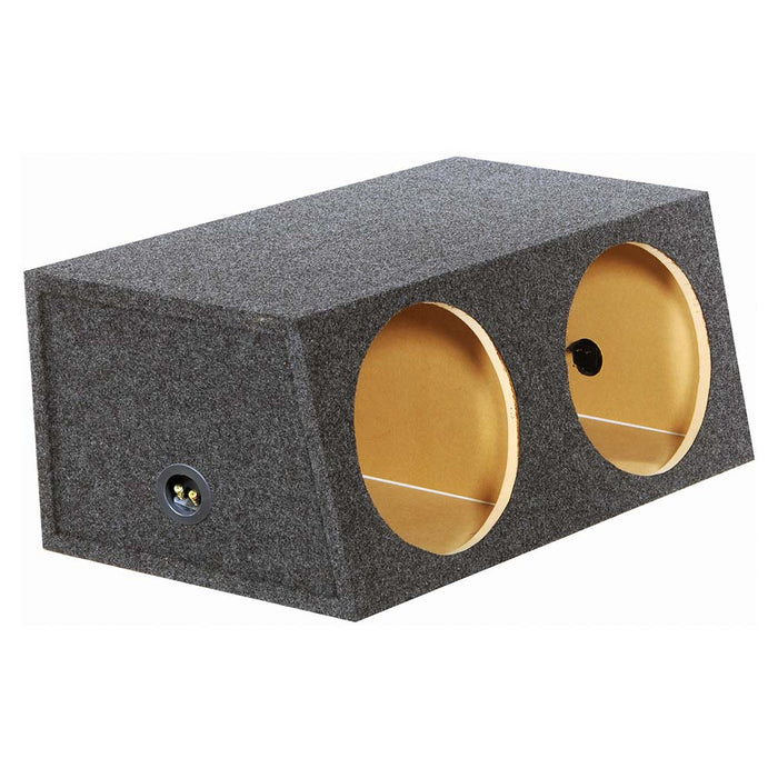 Qpower (2) 12" Heavy Duty Angled Woofer Box - 1" Mdf Construciton