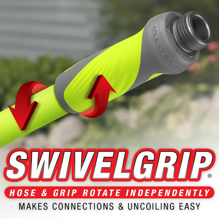 Flexzilla® Swivelgrip® Garden Hose 5/8" X 50' 3/4" - 11 1/2 Ght Fittings Zillagreen®