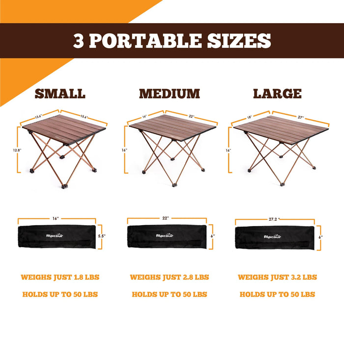 Alpcour Portable Collapsible Camping Table