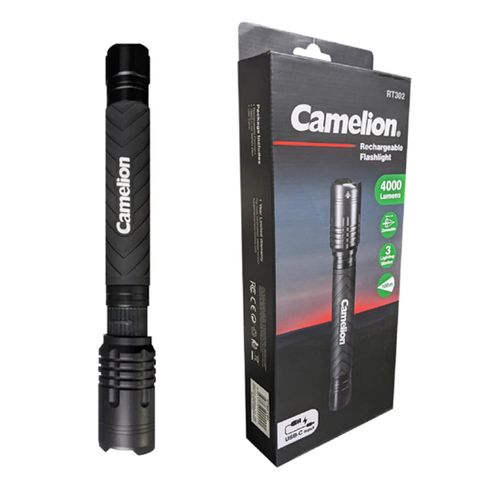 Camelion RT302 76W COB 4000LM Rechargeable Flashlight - 3 Lighting Modes