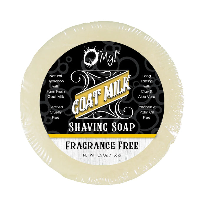 O My! Goat Milk Shaving Soap - Get your Healthy Goat Milk Wet-Shave On with O My! - Free of Parabens & More - Shea Butter, Vit E - Leaping Bunny Certified - Handcrafted in USA