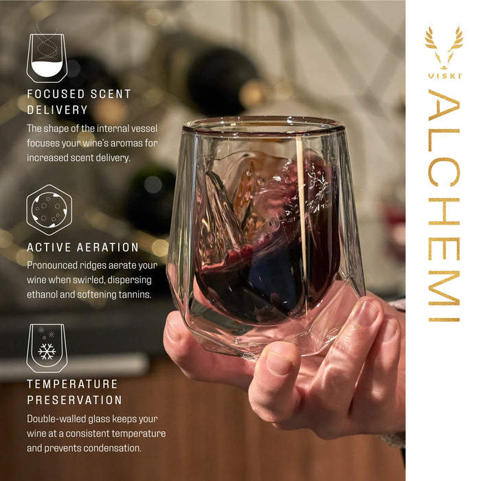 Alchemi Aerating Wine Tasting Glass by Viski