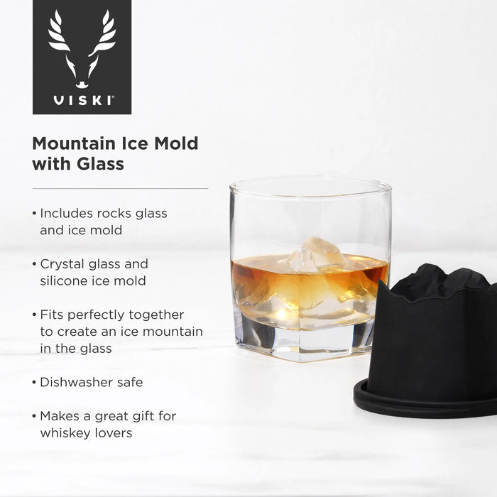 Mountain Ice Mould with Glass Set by Viski