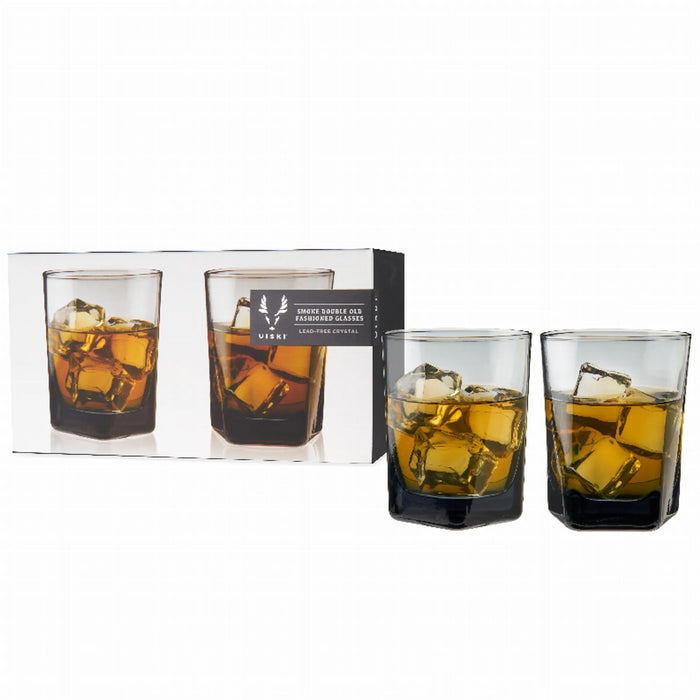 Smoke Double Old Fashioned Glasses By Viski